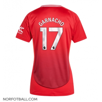 Billige Fotballdrakt Manchester United Alejandro Garnacho #17 Replika Hjemmedrakt Dame 2024-25 Kortermet
